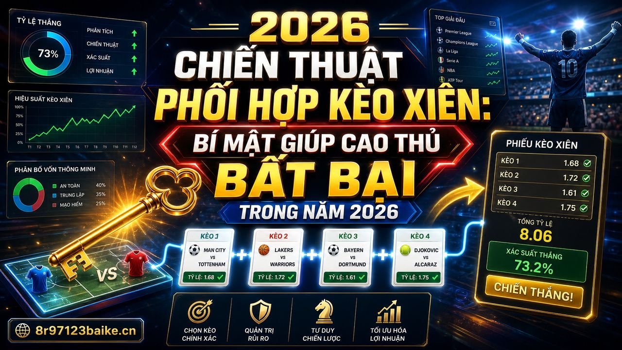 Chiến thuật phối hợp kèo xiên: Bí mật giúp cao thủ bất bại trong năm 2026